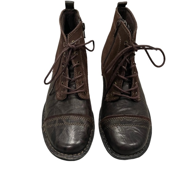 Clarks Brown Whistle Watch Suede Leather Lace Up Ankle Boots, Sz 6 - Picture 4 of 14